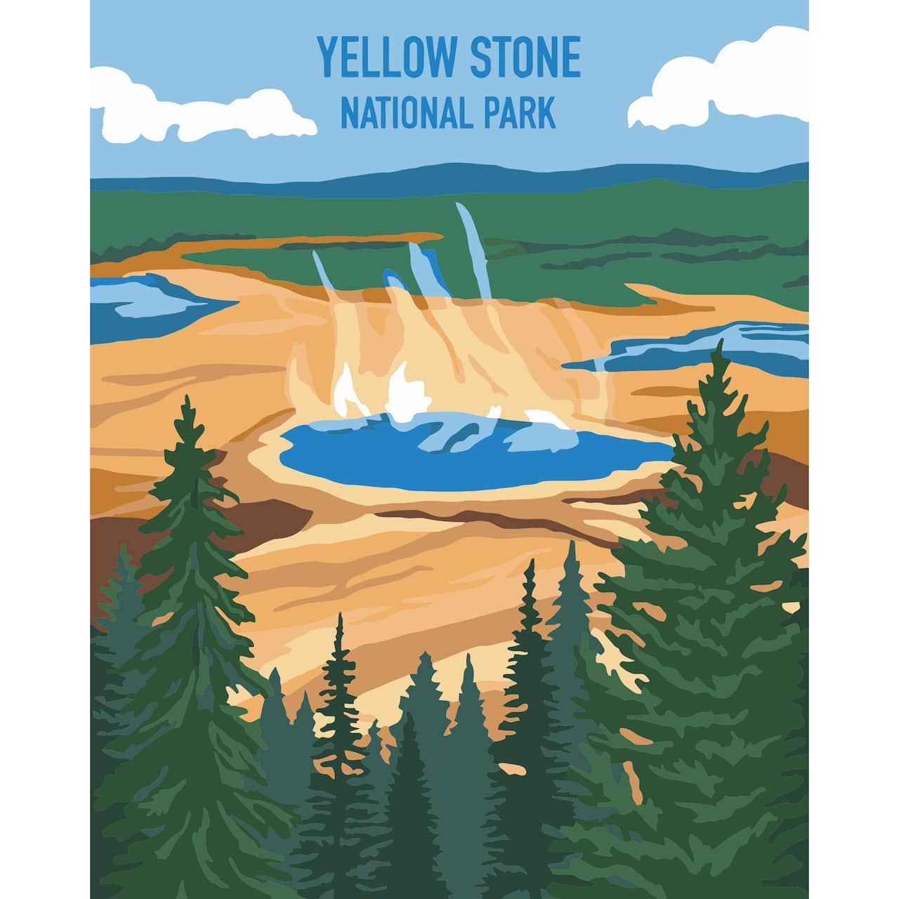 Yellowstone Paint-by-Number Kit by Artist's Loft®